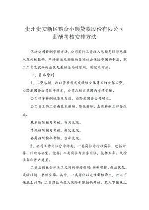 小贷公司薪酬办法.docx
