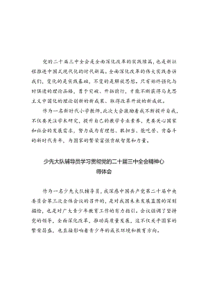 小学教师学习党的二十届三中全会精神研讨发言5篇（详细版）.docx