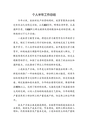 个人半年工作总结.docx