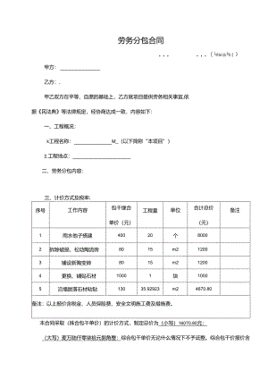 劳务分包合同 .docx