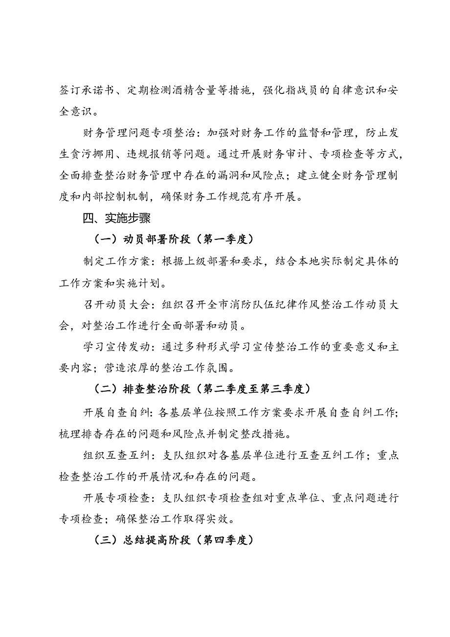 全市消防队伍纪律作风整治工作方案 .docx_第3页