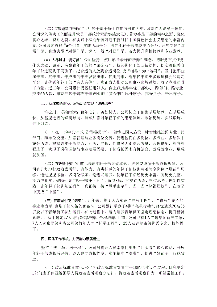 干部队伍建设经验交流材料：“五化”协同强化青年干部培养.docx_第2页