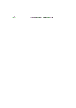 033.防损员任职资格及岗位职责标准.docx