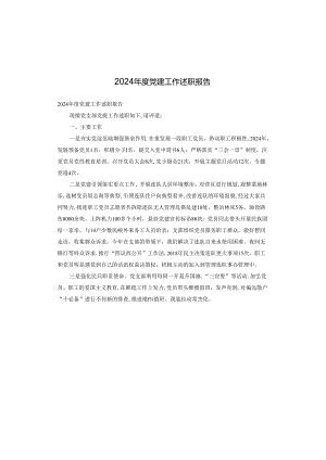 2024年度党建工作述职报告.docx