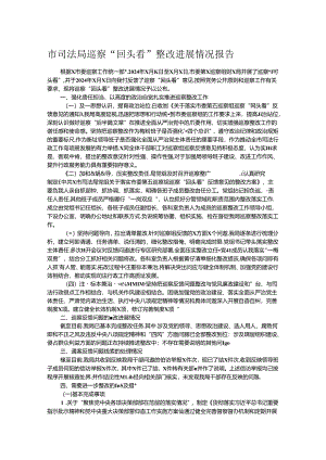 市司法局巡察“回头看”整改进展情况报告.docx