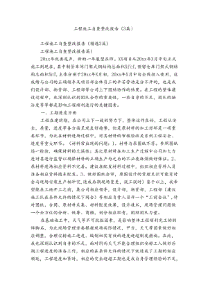 工程施工自查整改报告（3篇）.docx