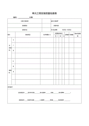 单元工程安装质量检查表.docx