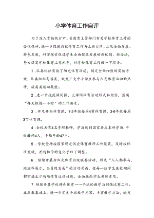 小学体育工作自评.docx