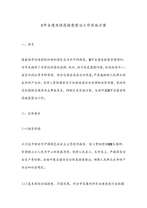 X市自建房隐患排查整治工作实施方案.docx