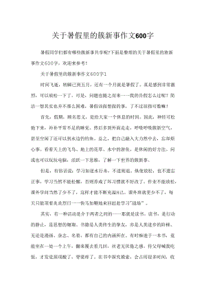 关于暑假里的新鲜事作文600字.docx