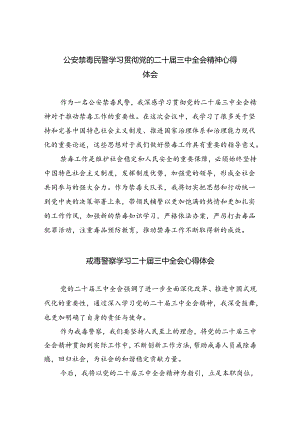 公安禁毒民警学习贯彻党的二十届三中全会精神心得体会8篇（精选版）.docx