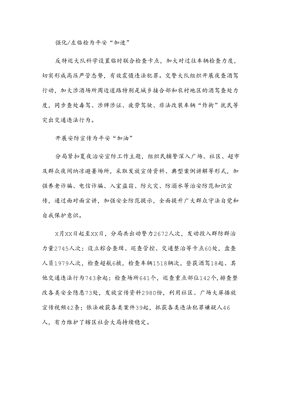 夏夜治安巡查集中统一清查整治行动总结.docx_第2页