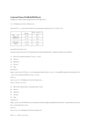 公司理财 课后习题及答案Chapter 12 Estimating the Cost of Capital.docx