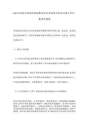 X县乡村振兴领域巩固拓展脱贫攻坚成果不到位问题工作开展情况通报.docx