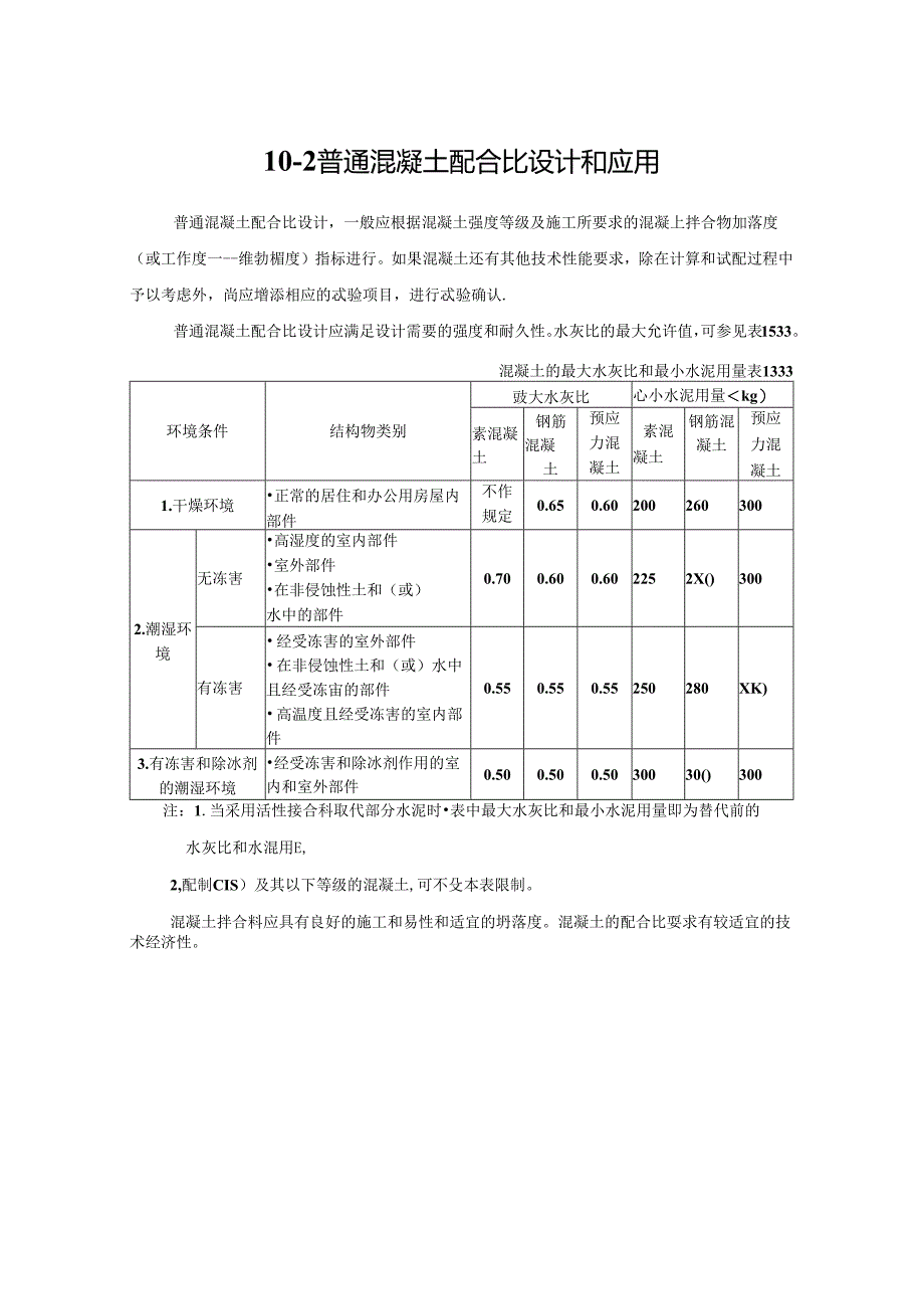 普通混凝土配合比设计和应用施工技术.docx_第1页
