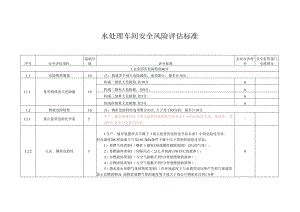 水处理车间安全风险评估标准表.docx