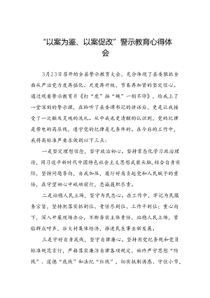 机关干部关于“以案为鉴、以案促改”警示教育大会的心得体会三篇.docx