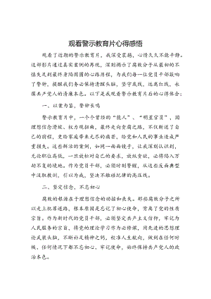 观看警示教育片心得感悟.docx
