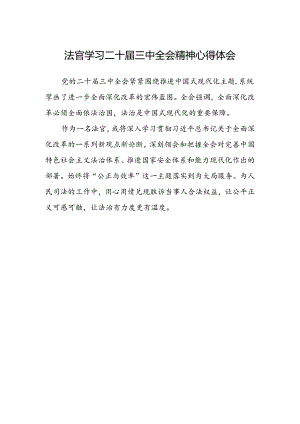 法官学习二十届三中全会精神心得体会.docx