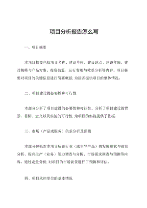 项目分析报告怎么写.docx