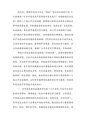让青年党员在严管厚爱中成长成才讲稿.docx
