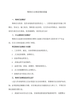 物体打击事故预防措施（2024年）.docx
