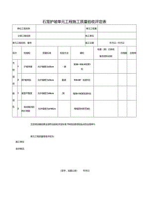 石笼护坡单元工程施工质量验收评定表.docx