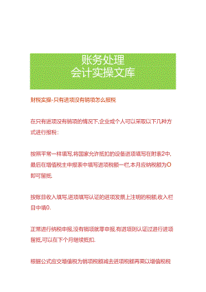 财税实操-只有进项没有销项怎么报税.docx