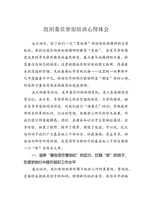 组织委员参加培训心得体会.docx