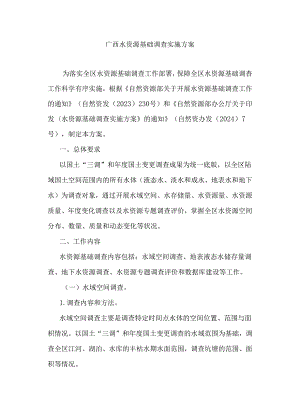 广西水资源基础调查实施方案.docx