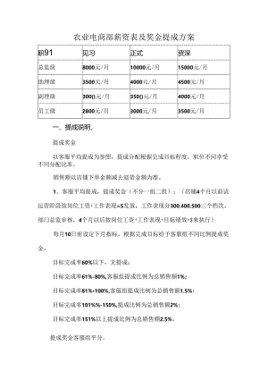 农业电商部薪资表及奖金提成方案.docx