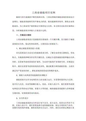 工商业储能项目实例.docx