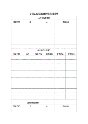小微企业职业健康检查情况表.docx