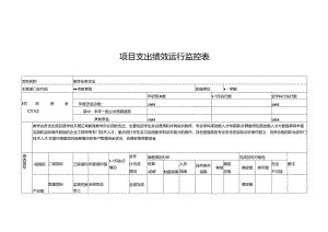 学校项目支出绩效运行监控表.docx
