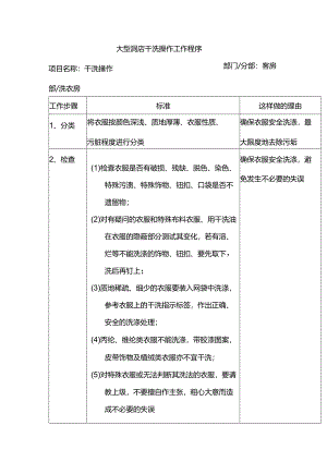 大型酒店干洗操作工作程序.docx
