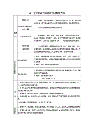 企业管理机械伤害事故现场处置方案.docx