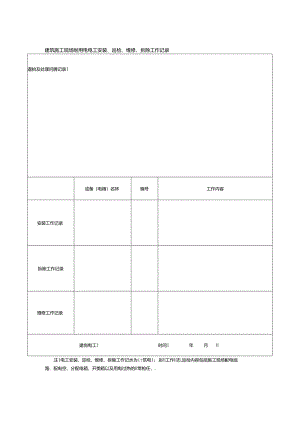 建筑施工现场临时用电电工安装、巡检、维修、拆除工作记录.docx
