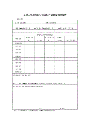 某某工程局有限公司分包方满意度调查报告.docx
