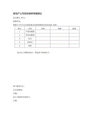 房地产公司项目装修审图建议.docx