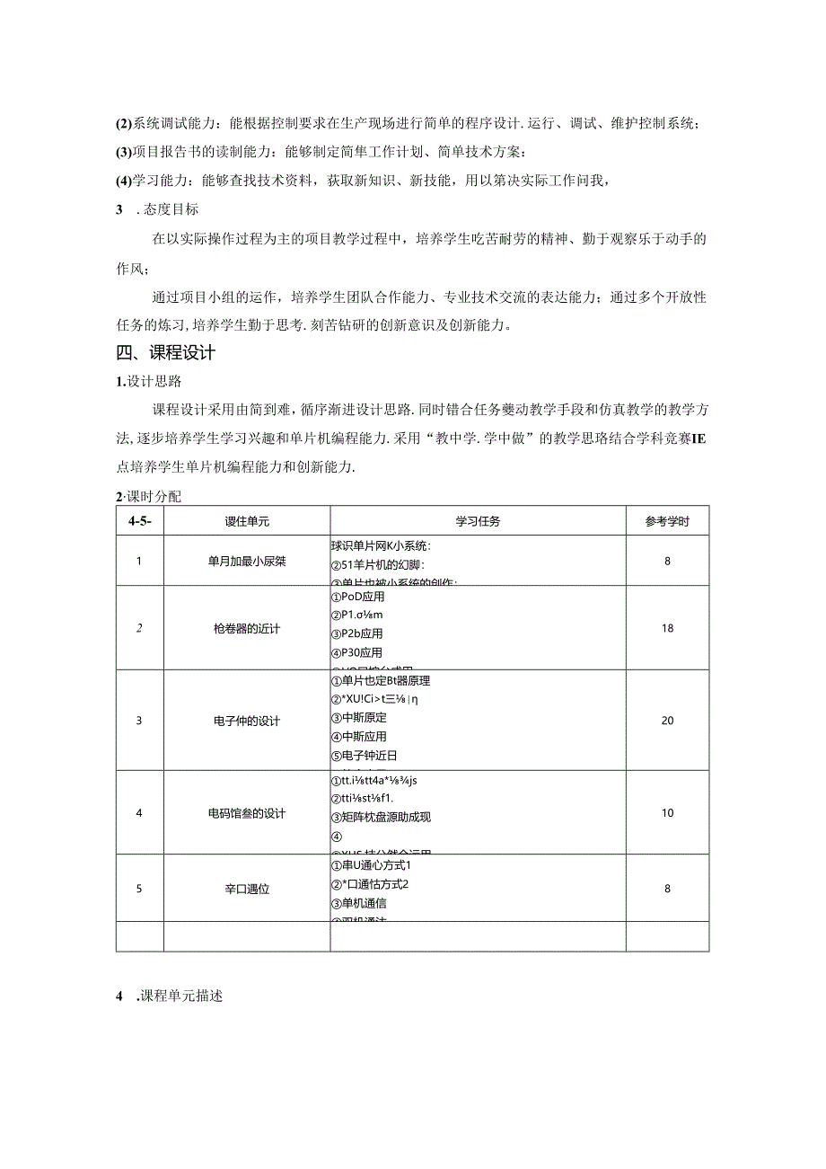 职业学院电气自动化技术专业单片机应用技术核心课课程标准.docx_第2页