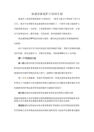 血透室新进护士培训计划.docx