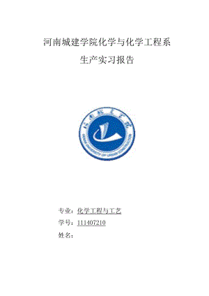 化工工艺毕业实习报告.docx