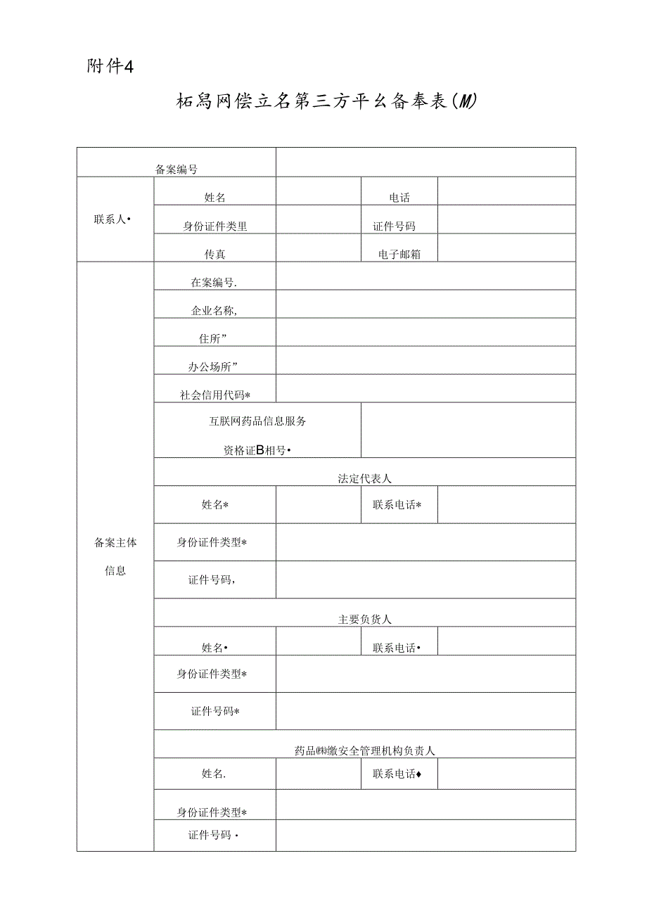 药品网络交易第三方平台备案取消表.docx_第1页