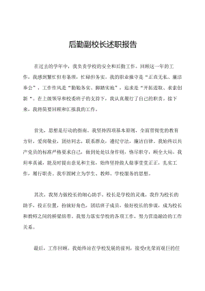 后勤副校长述职报告.docx