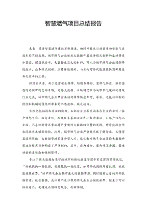 智慧燃气总结报告.docx