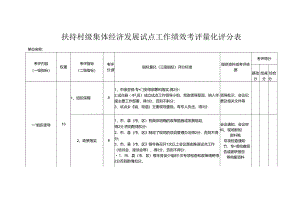 扶持村级集体经济发展试点工作绩效考评量化评分表.docx