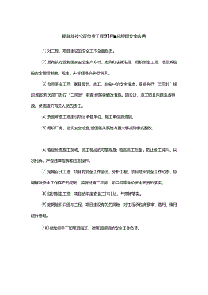 能源科技公司负责工程项目副总经理安全职责.docx