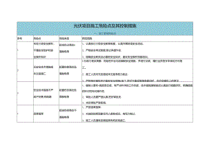 光伏项目施工危险点及其控制措施.docx