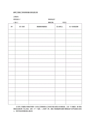 建筑工程施工现场消防重点部位登记表.docx