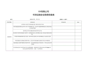 环保设施安全检查表.docx